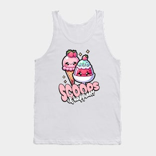 Ice Cream Scoops Of Happiness Kawaii Desserts Tank Top